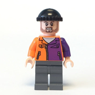 LEGO Minifigure-Two-Face's Henchman, Orange and Purple - Beard-Super Heroes-SH021-Creative Brick Builders